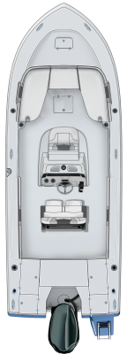 Overhead view of the  Robalo 226 Cayman 