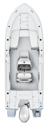 Overhead view of the  Robalo 246 Cayman SD 