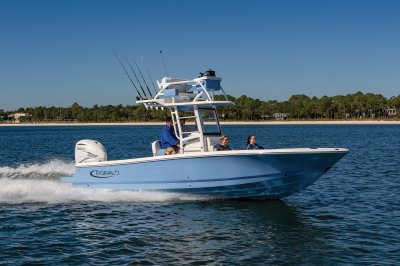 2027 R266 Cayman Sky Deck Running in Ocean