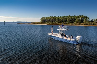2027 R266 Cayman Sky Deck Fishing in Ocean