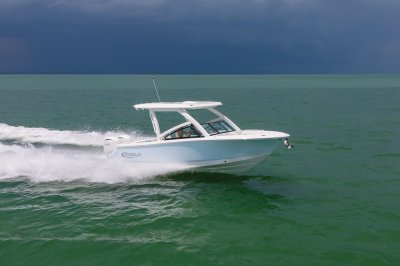 2025 R257 Running in Ocean Front Starboard View