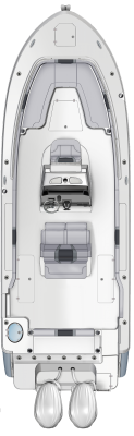 Overhead view of the  Robalo R270 