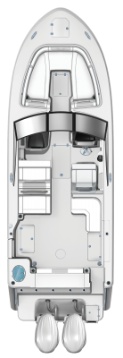 Overhead view of the  Robalo R277 