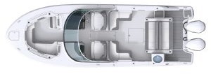 Overhead view of the  Robalo R317 