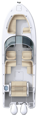Overhead view of the  Robalo R317 