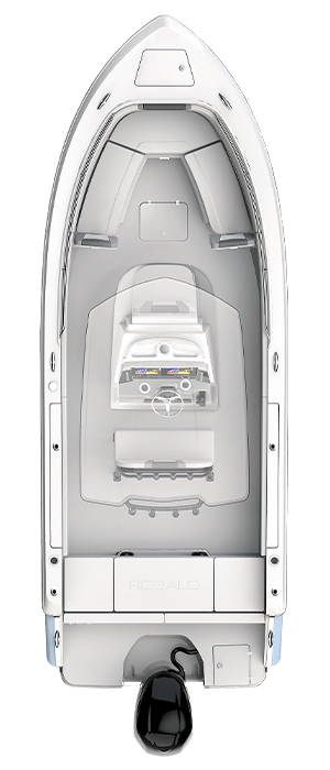 Overhead view of the  Robalo R230 