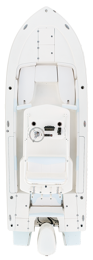Overhead view of the  Robalo 246 Cayman SD 