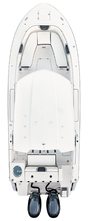 Overhead view of the  Robalo R250 