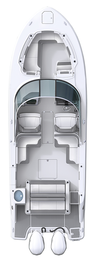 Overhead view of the  Robalo R317 